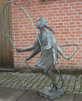 Reparation af bronzeskulptur, Frederiksborg Gymnasium